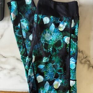 CVG OG Mermaid Skull Printed Full Length Leggings